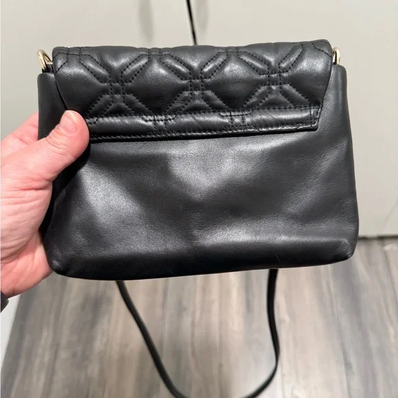 Kate Spade Black Quilted Crossbody with Gold Accents - Picture 5 of 6